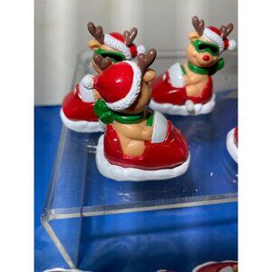 1980s Lot of 3 Russ Wind Up Snowmobile Bear Collectible Wind Up Toys-NOS